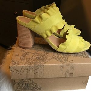 Free People Rosie Ruffle Block Heel NIB